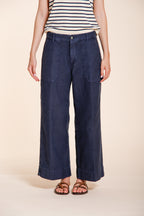 Dallas Wide Damen Cargo Hose aus Flammgarn-Baumwolle straight fit