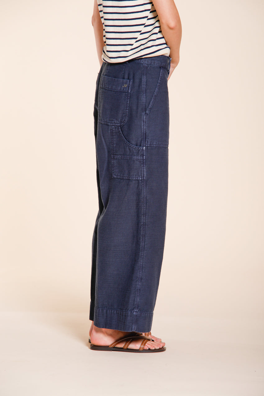 Dallas Wide Damen Cargo Hose aus Flammgarn-Baumwolle straight fit