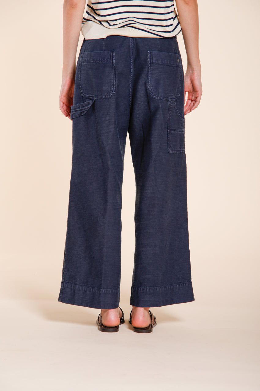 Dallas Wide Damen Cargo Hose aus Flammgarn-Baumwolle straight fit