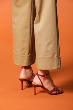 New York Studio Cropped pantalone chino donna in twill di cotone wide leg