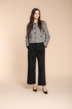 Foto 3 New York Studio Cropped pantalone chino donna in gabardina wide leg