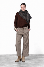 New York Studio Crop pantalone chino donna in twill stretch straight fit