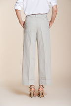 New York Studio Cropped pantalone chino donna in lino e cotone straight fit