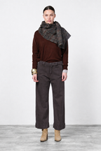 New York Studio Crop pantalone chino donna in twill stretch straight fit