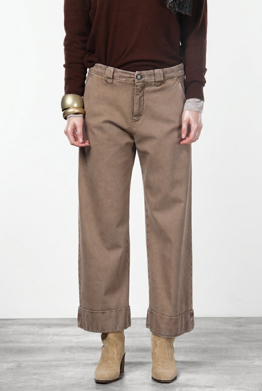 New York Studio Crop Chinohose für Damen aus Stretch-Twill mit straight fit