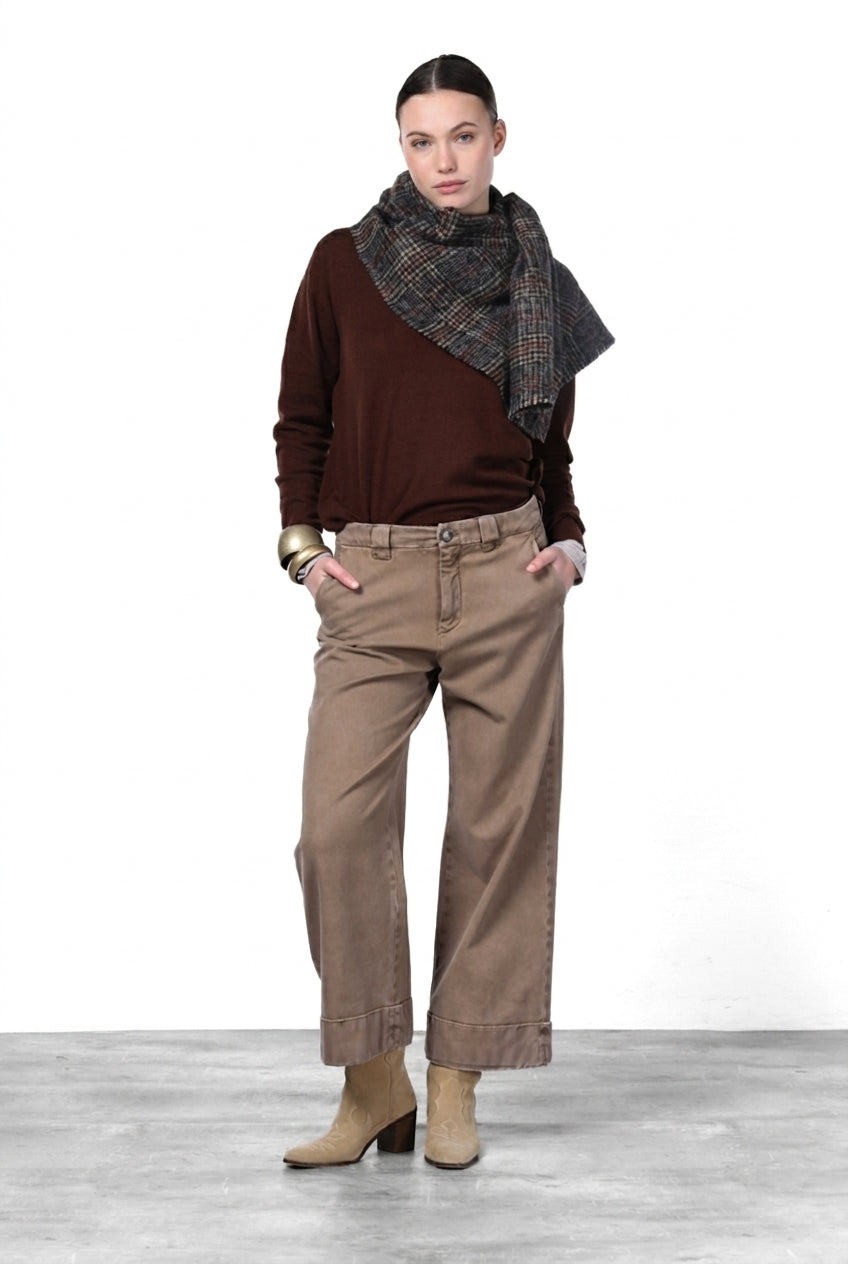 New York Studio Crop Chinohose für Damen aus Stretch-Twill mit straight fit