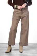 New York Studio Crop Chinohose für Damen aus Stretch-Twill mit straight fit