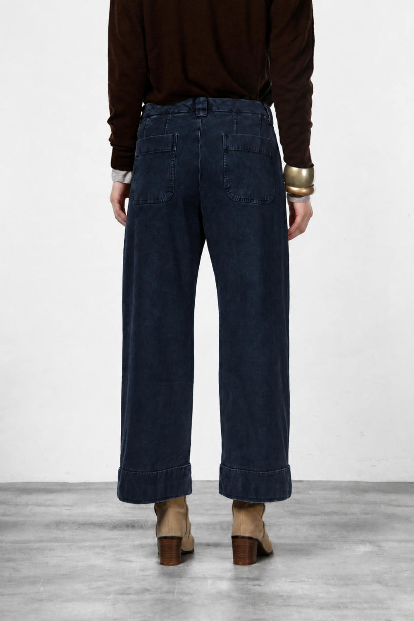 New York Studio Crop Chino-Hose für Damen in Twill Stretch Straight Fit