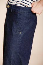 New York Studio Cropped City Damen Chinohose aus Denim straight fit