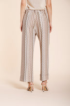 New York Studio Cropped City Hose Chino Damen aus gestreiftem Jersey straight fit