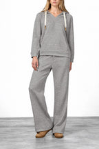 New York Studio Elax pantalone chino donna in jersey effetto maglia straight fit