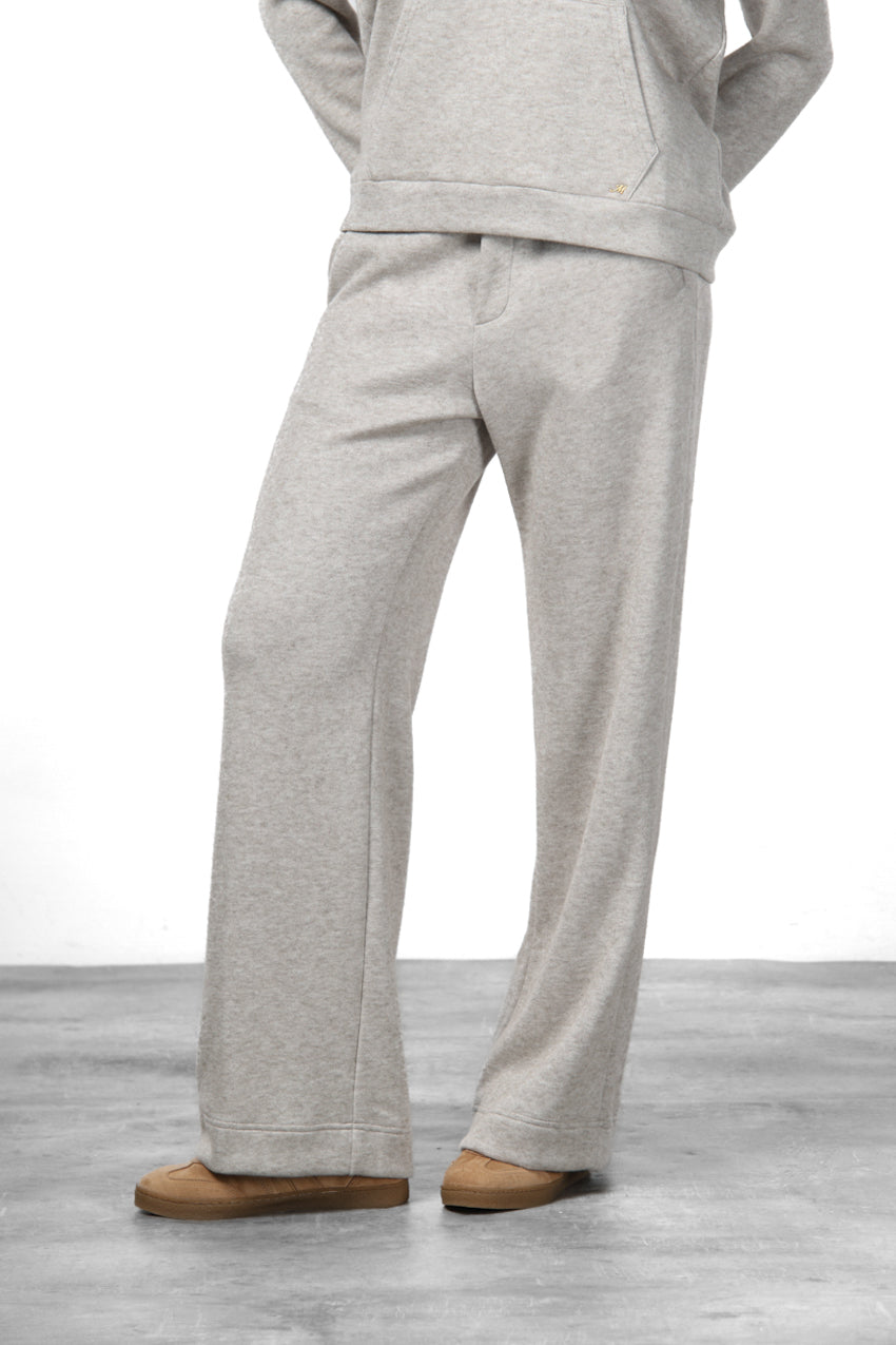 New York Studio Elax pantalone chino donna in jersey effetto maglia straight fit