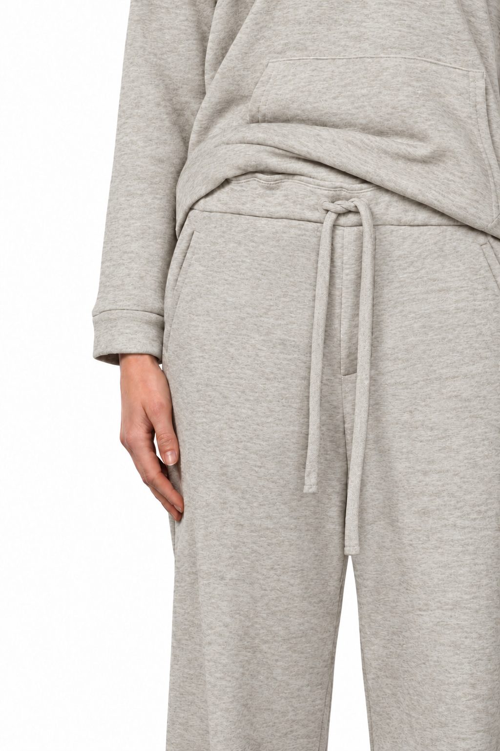 New York Studio Elax Chinohose für Damen aus Jersey mit Strickeffekt und straight fit