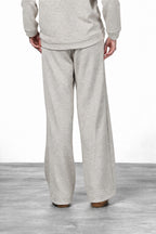 New York Studio Elax pantalone chino donna in jersey effetto maglia straight fit