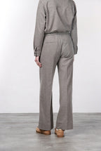 New York Studio Elax pantalone chino donna in lana straight fit