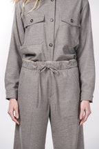 New York Studio Elax pantalone chino donna in lana straight fit