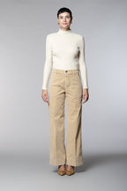 Dallas Wide L pantaloni cargo donna in velluto 1000 righe wide leg