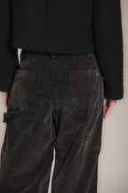 Foto 4 Dallas Wide L pantaloni cargo donna in velluto 1000 righe wide leg