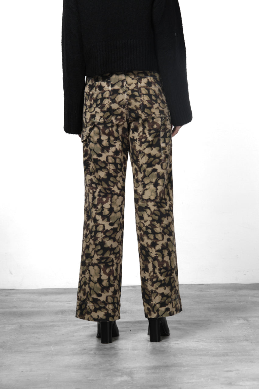 Dallas Wide Work Chinohose für Damen aus Bull mit Camouflage-Muster und straight fit