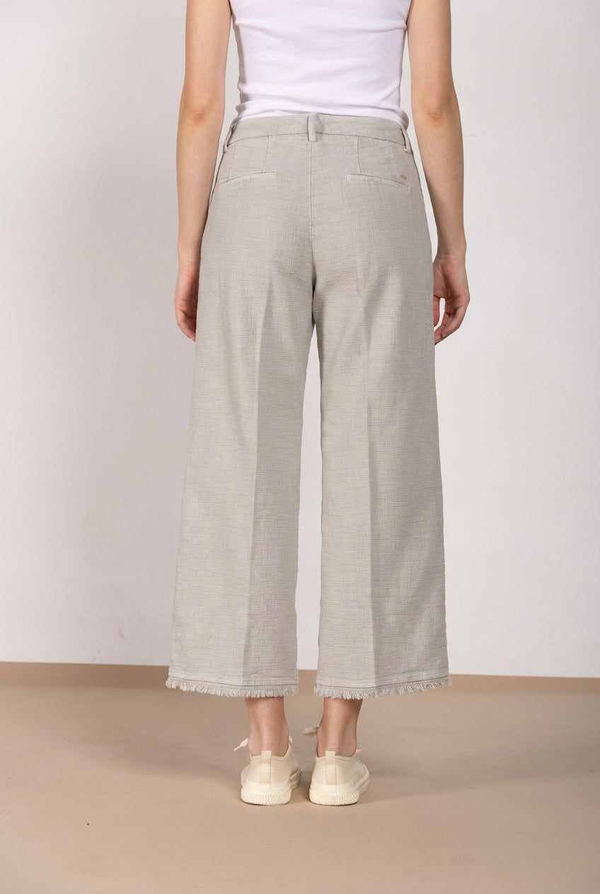 New York Studio Cropped Hose Chino Damen aus Natté straight fit