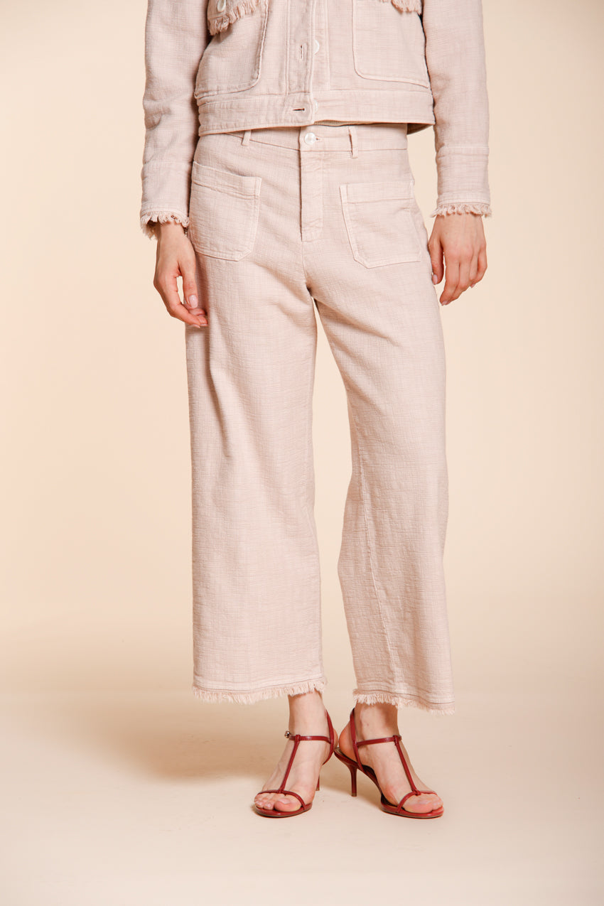New York Studio Cropped pantalone chino donna in stuoia straight fit