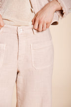 New York Studio Cropped pantalone chino donna in stuoia straight fit