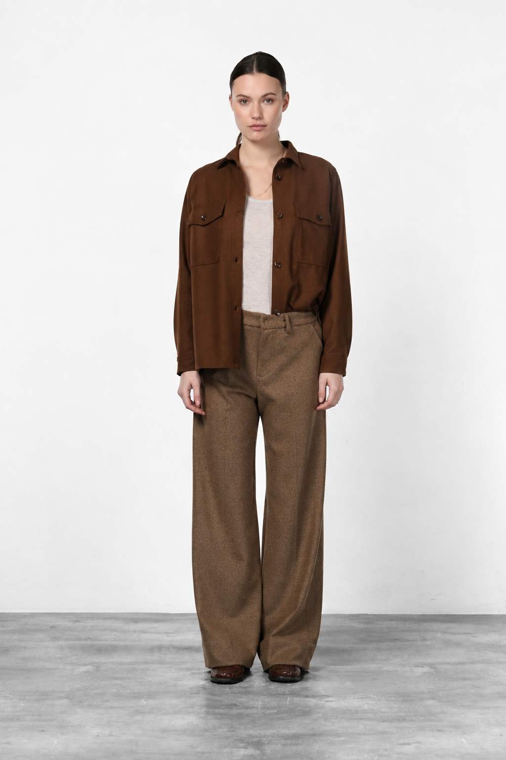New York Studio Tailored Chinohose für Damen aus Flanell-Jersey mit straight fit