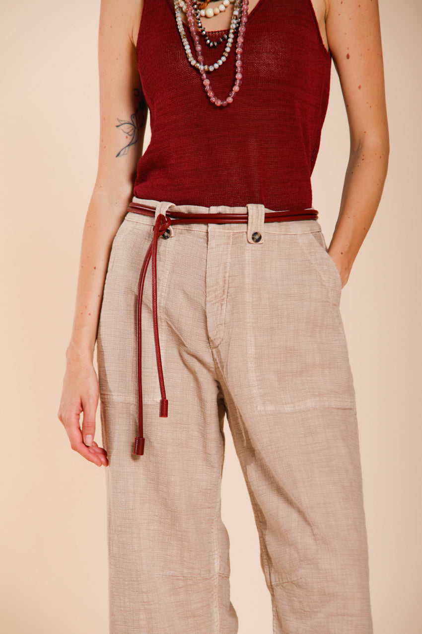 Vivienne Work pantalone cargo donna in stuoia balloon fit
