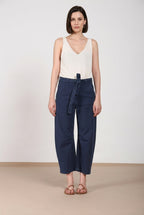 Vivienne City pantalone chino donna in bull stretch balloon fit