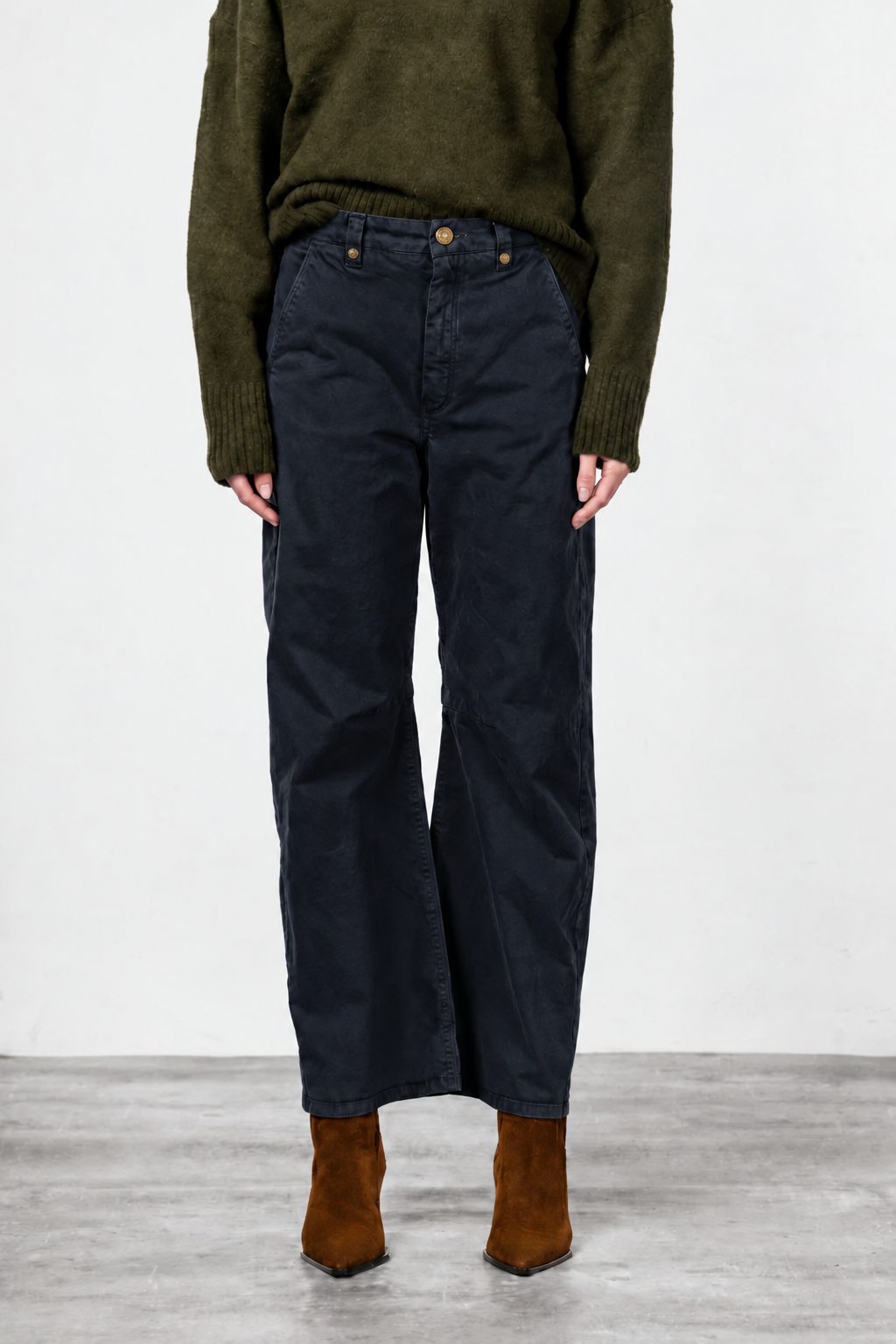 Vivienne City pantalone chino donna in gabardina baloon fit