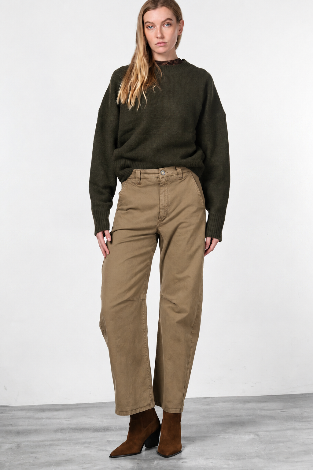 Vivienne City Chinohose für Damen aus Gabardine mit balloon fit