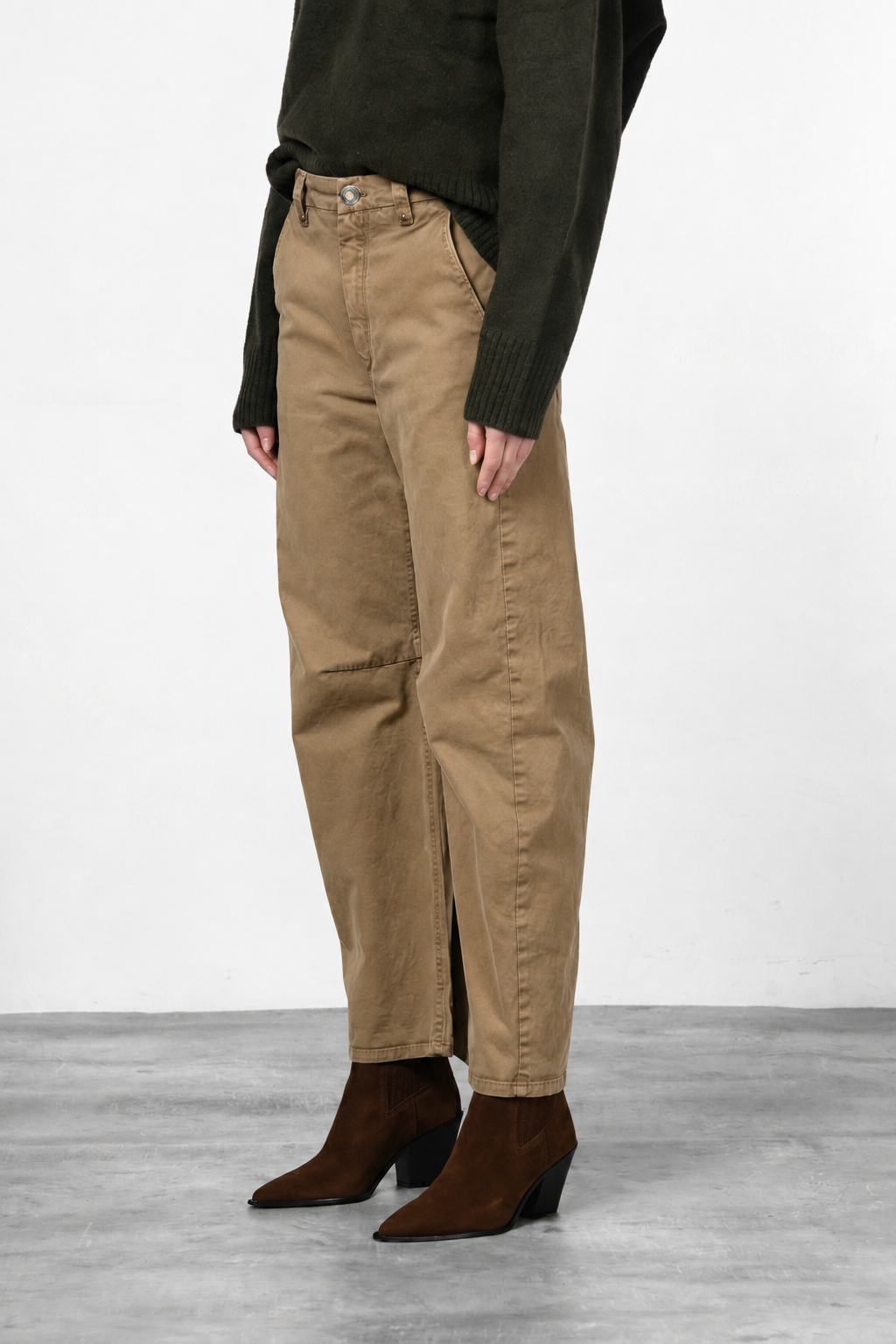 Vivienne City Chinohose für Damen aus Gabardine mit balloon fit