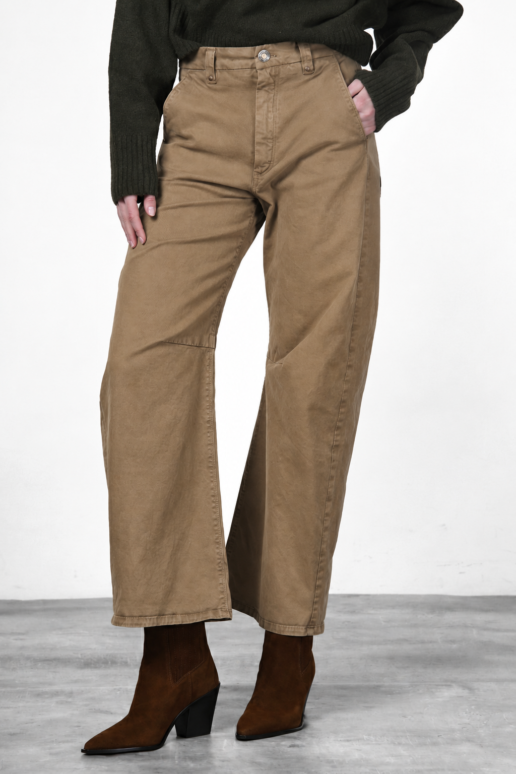 Vivienne City Chinohose für Damen aus Gabardine mit balloon fit