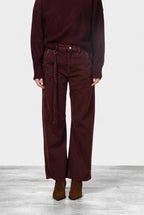 Valerie pantalone chino donna in twill baloon fit ①