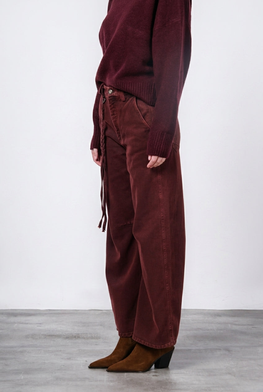Valerie pantalone chino donna in twill baloon fit ①