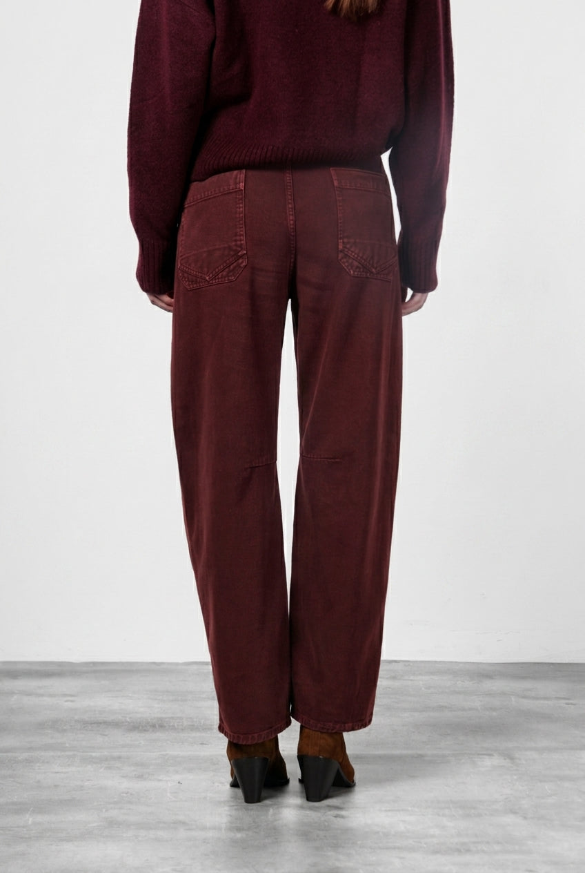 Valerie pantalone chino donna in twill baloon fit ①
