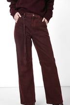 Valerie pantalone chino donna in twill baloon fit ①