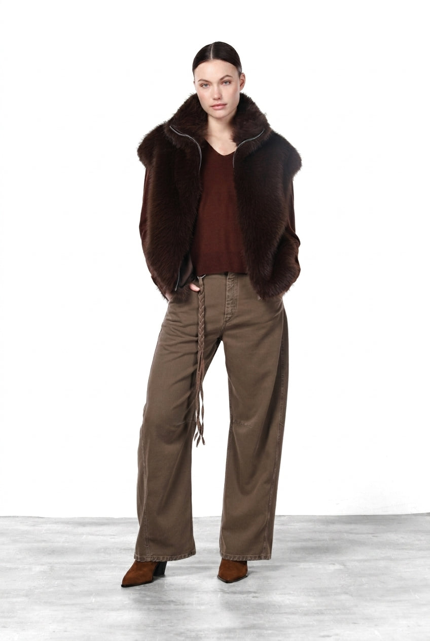 Veronique Chinohose für Damen aus Twill mit balloon fit ①
