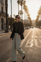 Venice pantalone chino donna in twill baloon fit ①