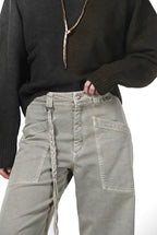 Venice pantalone chino donna in twill baloon fit ①