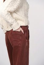 Violette pantalone chino donna in twill baloon fit ①
