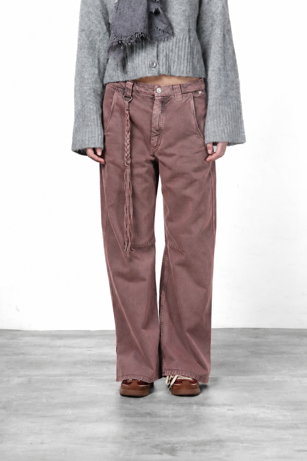 Violette pantalone chino donna in twill baloon fit ①
