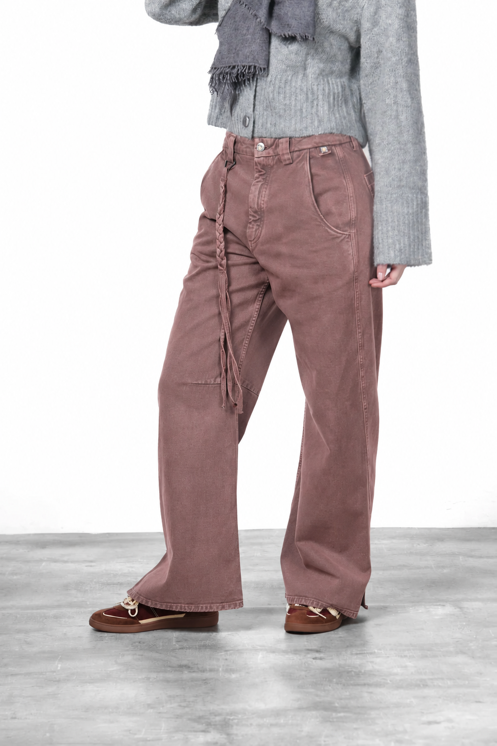 Violette pantalone chino donna in twill baloon fit ①