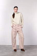 Virginie pantalone chino donna in twill baloon fit ①
