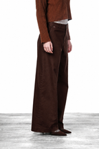 New York Wide Damen-Chinohose aus Satin, Wide Leg