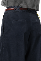 New York Wide pantalone chino donna in raso wide leg