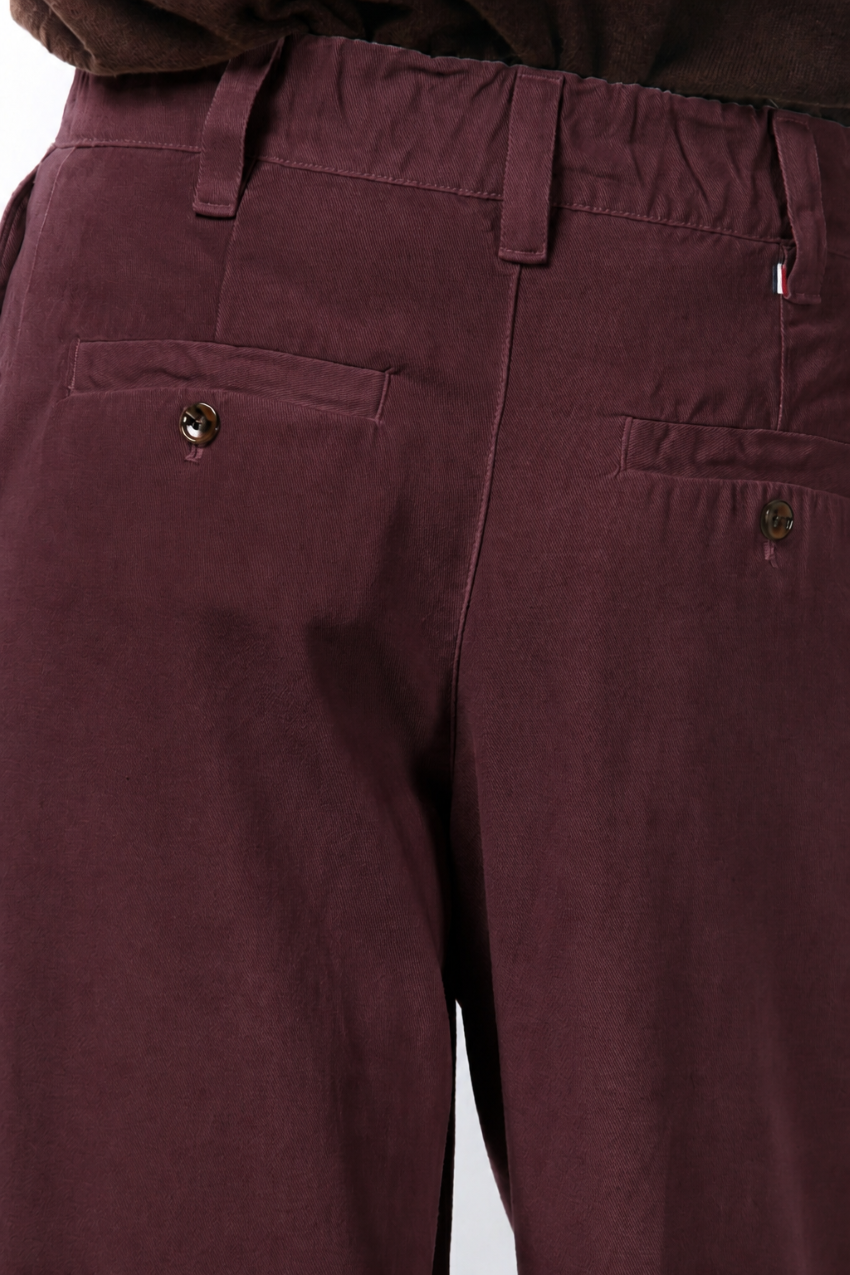 New York Wide Elax Damen-Chinohose aus Gabardine, Wide Leg