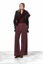 New York Wide Elax Damen-Chinohose aus Gabardine, Wide Leg