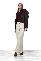 New York Wide Elax Damen-Chinohose aus Gabardine, Wide Leg