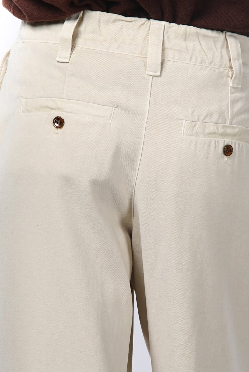 New York Wide Elax Damen-Chinohose aus Gabardine, Wide Leg